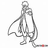Jellal Draw Tail Fairy Fernandes Growth Sketchok sketch template