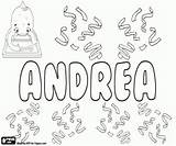 Andrea Girl Name Coloring Yadiel Pages Names Printable Variant Oncoloring sketch template