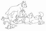 Wolf Coloring Pages Pack Lineart Wolves Printable Kids Drawing Drawings Family Deviantart Anime Print Color Animal Firewolf Birthday Party Getcolorings sketch template