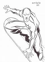 Coloring Pages Surfer Silver Surf Hellbat Clip Clipart Inks Popular Deviantart Sketch Library sketch template