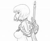 Claymore Clare Coloring Pages Character Another sketch template