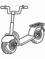 Coloring Scooter Pages Kick Printable Transport Drawing Categories sketch template
