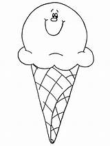 Cone Ice Cream Coloring Pages Print Printable Getcolorings Color Beautiful sketch template