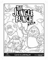 Jungle Bunch Coloring Movies Pages Colouring Safari Jays sketch template