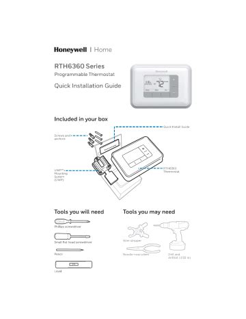 honeywell home thermostat rthd manual