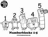 Numberblocks Kindergarten T0 Blocks Colouring Tracing sketch template