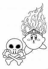 Kirby Coloring Pages Printable Fire Kids sketch template