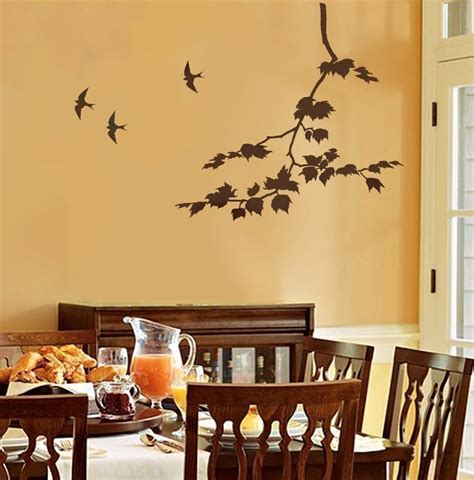 creative modern unique stencil wall painting ideas