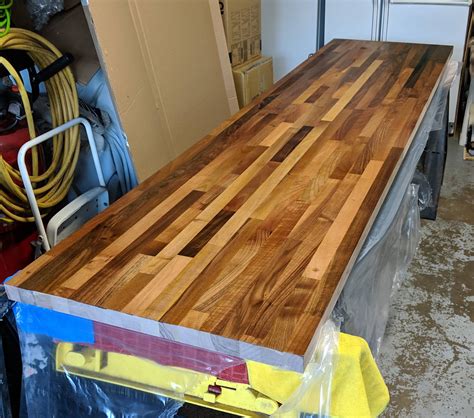 stain birch butcher block  bring  contrasts  color