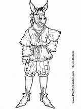 Coloring Pages Dream Midsummer Shakespeare Bottom Drawing Nights Macbeth Night Colouring Color Characters Printable Msnd Donkey Pheemcfaddell Puppets Line Puppet sketch template