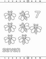 Coloring Number Pages Bee Colour Bees Learning Fun Some sketch template