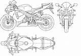 Blueprint Cbr Cbr600rr Motorbike Cbr1000rr Motorrad Hayabusa Automotorpad Gsx1300r S1000rr sketch template