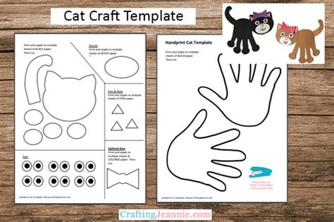black cat craft  printable template crafting jeannie