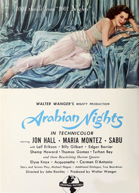 Maria Montez Jon Hall Arabian Nights 1942 Motion Picture