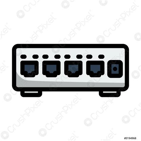 ethernet switch icon stock vector  crushpixel