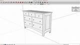 Dresser Drawing Sketchup Drawer Phase Making First Woodworking sketch template
