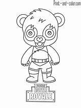 Fortnite Coloring Pages Color Panda Leader Team Print Battle Kids Printable Sheets Royale Drawings Book Bear Colouring Colorful Books Easy sketch template