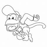 Kong Donkey Diddy Kleurplaat Coloring Ausmalbild Hulpje Leukvoorkids Kostenlos Leuk ähnliche Kategorien Downloaden Uitprinten sketch template