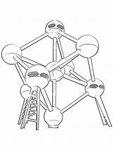 Atomium Brussels Colouring Belgium Coloringpage Ca Pages Colour Check Category sketch template