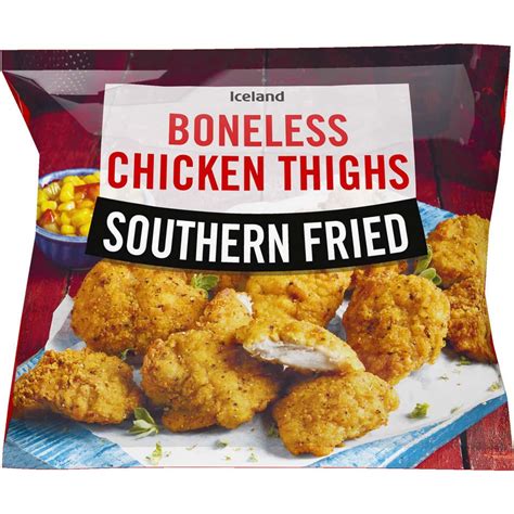 iceland southern fried boneless chicken thighs 600g