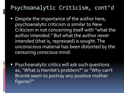 ppt psychoanalytic criticism powerpoint presentation free download