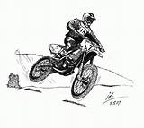 Motocross Ktm Colorier Coloringhome Imprimé Wheeling sketch template