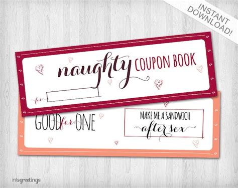 printable naughty coupons  boyfriend husband significant