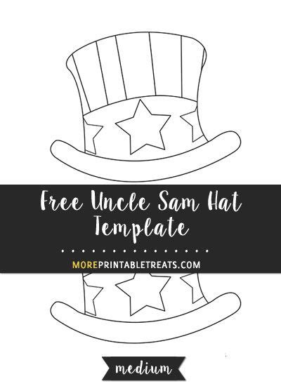 hand drawn uncle sam hat template medium hat template templates
