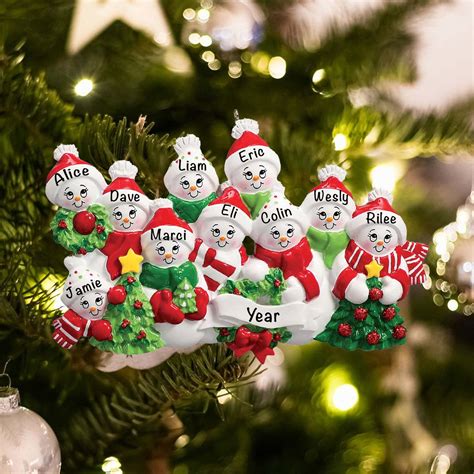 snowman family   personalized ornament  personalization