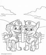 Patrol Coloring Paw Pages Chase Marshall Print Printable Look Other sketch template