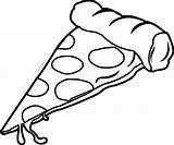 Pizza Coloring Wecoloringpage Pepperoni sketch template
