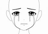Crying Manga Animeoutline Cutewallpaper sketch template