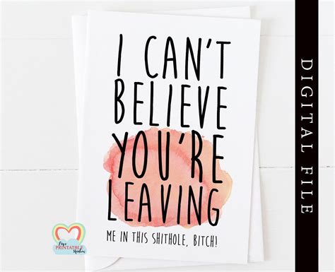 goodbye card printable coworker leaving card instant  etsy