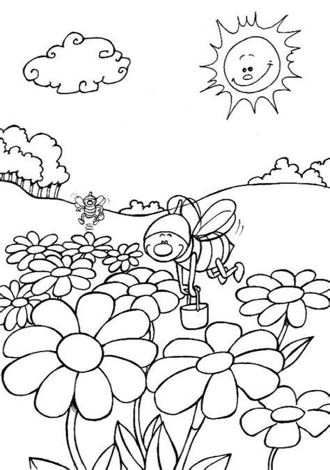 spring coloring pages coloring pages  kids  adults