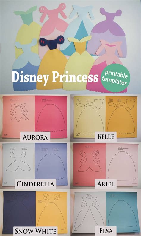 disney princess dresses templates   fiesta  english