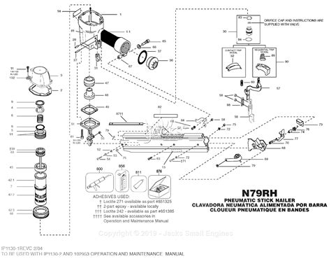 bostitch nrh parts diagram  nailer
