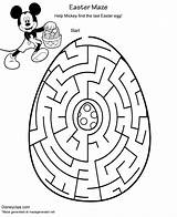 Maze Easter Printable Mickey Mazes Mouse Disney Minnie Pdf Disneyclips Jpeg sketch template