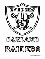 Raiders Coloring Oakland Pages Nfl Football Kids sketch template