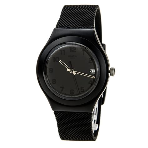 swatch ygb4007 black effect aluminium watch ebay