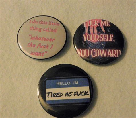 Hello Im Tired As Fuck Button Pin Etsy