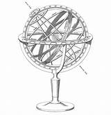 Armillary Sphere Armillare Sfera Vettore sketch template