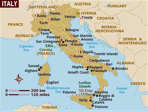 geography  italy map  geographical facts