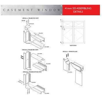 casement window mm house  aluminium