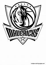 Mavericks Coloring Dallas Pages Nba Logo Book Print Browser Window sketch template