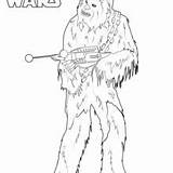 Chewbacca Coloring Pages Hellokids Wars Star sketch template