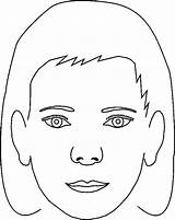 Coloring Painting Face Faces Templates Outline Pages Blank Human Girl Template Printable Paint Clipart Practice Visage Coloriage Colour Color Print sketch template