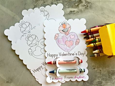 diy elmo coloring valentine sew woodsy