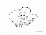 Coloring Cloud Weather Kids Rain Cloudy Pages Templates Drawing Cliparts Rainy Cartoon Pdf Clipart Timvandevall Windy Printables Library Getdrawings sketch template