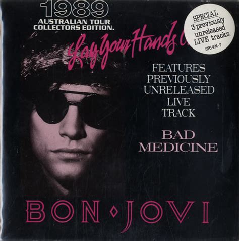 Bon Jovi Lay Your Hands On Me Triple Australian 7 Vinyl Single 7