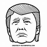 Trump Donald Coloring Clipart Portrait Drawing Pages Vector Celebrity Clipground Popular Getdrawings Related Search Coloringhome sketch template